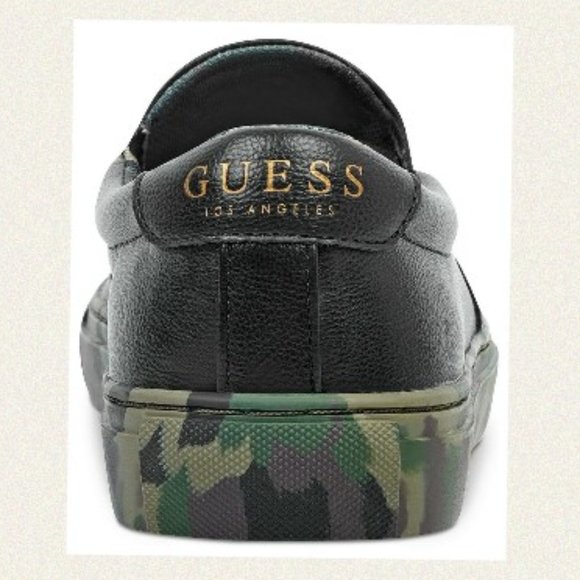 GUESS Men's Bello Pebble Leather Camo Slip-Ons Size 8 - Picture 8 of 9